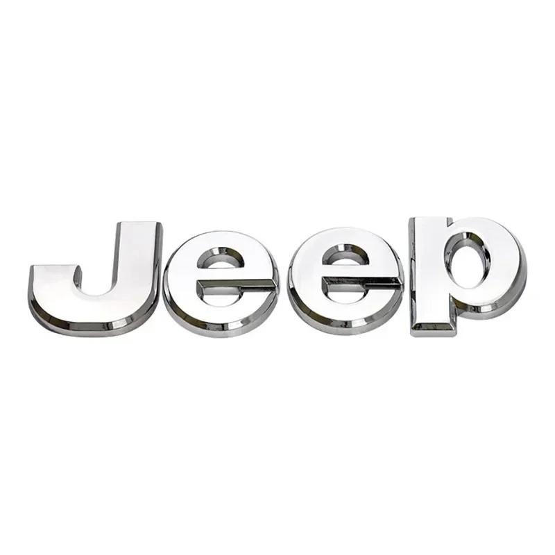 3D Metal Jeep Car Logo Emblem Badge Sticker for Jeep Renegade Wrangler JK JL Grand Hood Side Trunk Decoration Accessories ALN1