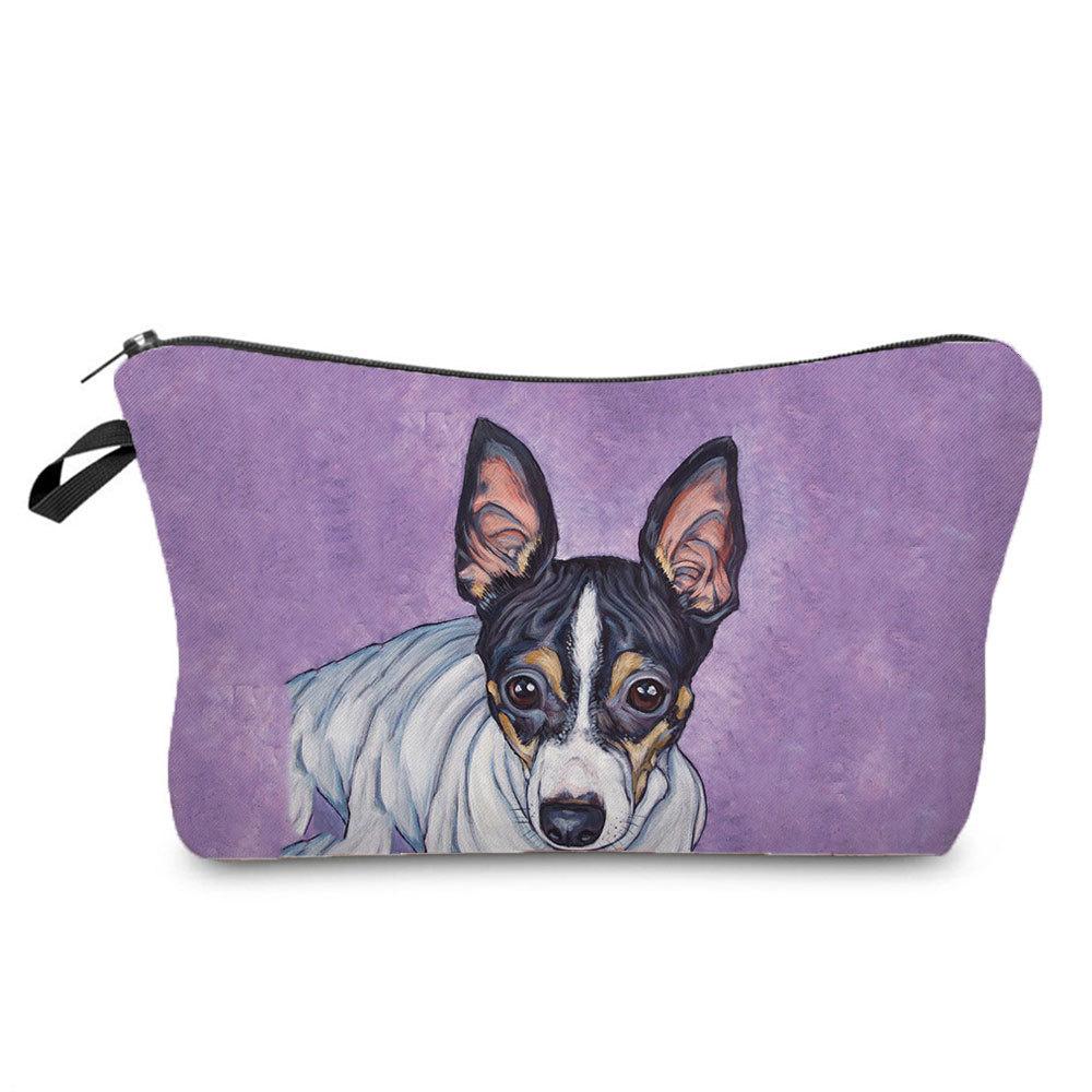 Women Dog Print Cosmetic Bag Toiletries Organize Travel Storage Case 6773