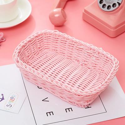 Handgefertigte gewebte Aufbewahrungskörbe, Schreibtisch-Organizer, Picknickkorb, Obst-Aufbewahrungsbox, Kosmetik-Aufbewahrungsbehälter, Schlüssel-Snack-Box