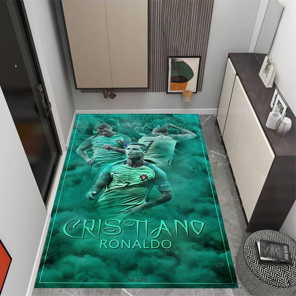 Football Players Action Carpet Suitable for Decorate Room Game Room Study Room Entryway Antislip Carpet Decorate Offices Spiritual Gift