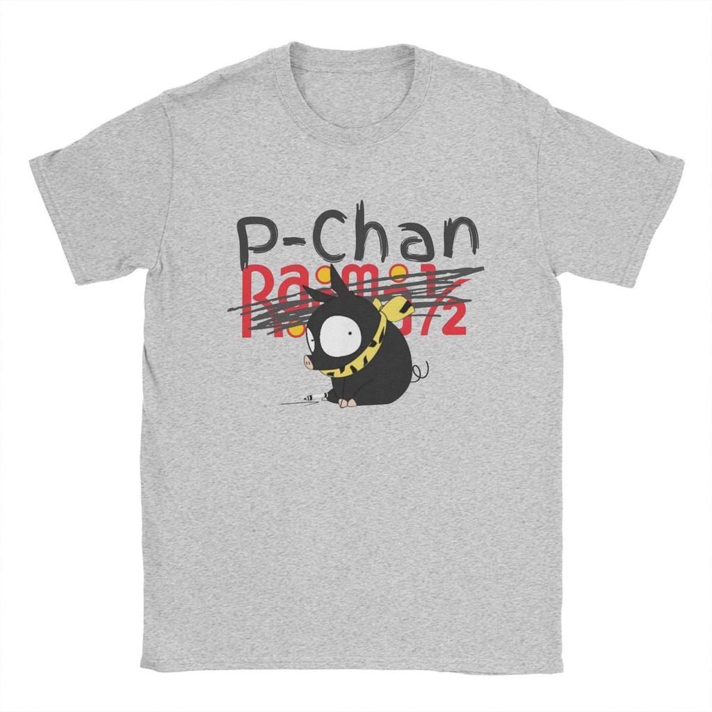 P-Chan Ranma 1/2 Logo T-Shirts Men Funny Pure Cotton Tees O Neck Short Sleeve T Shirt Printed Tops
