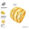 Multilayer Chunky Ring Stainless Steel 18k Gold Plated, Chunky Minimalist Simple Rings Fashion Gift for Women