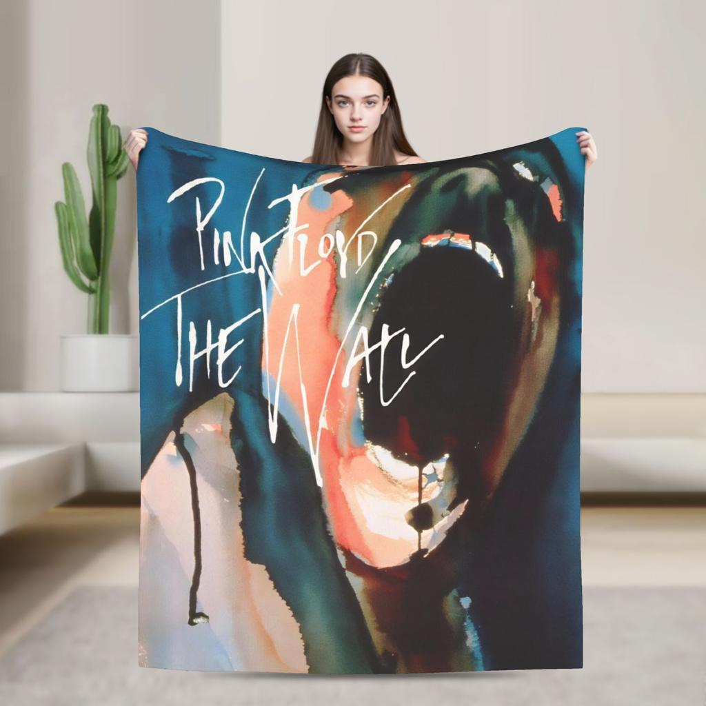 Flannel Blankets Warm Soft Throw Blanket for Couch Bed Camping Floyded Rock Me Pinks Bedspread Sofa Bed Cover