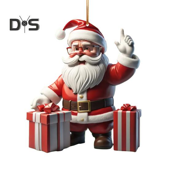 1 par julenisseanheng Akryl Fargerik hengende julepynt Klassisk julenisse Festlig juledekor Gaver til venner Familie