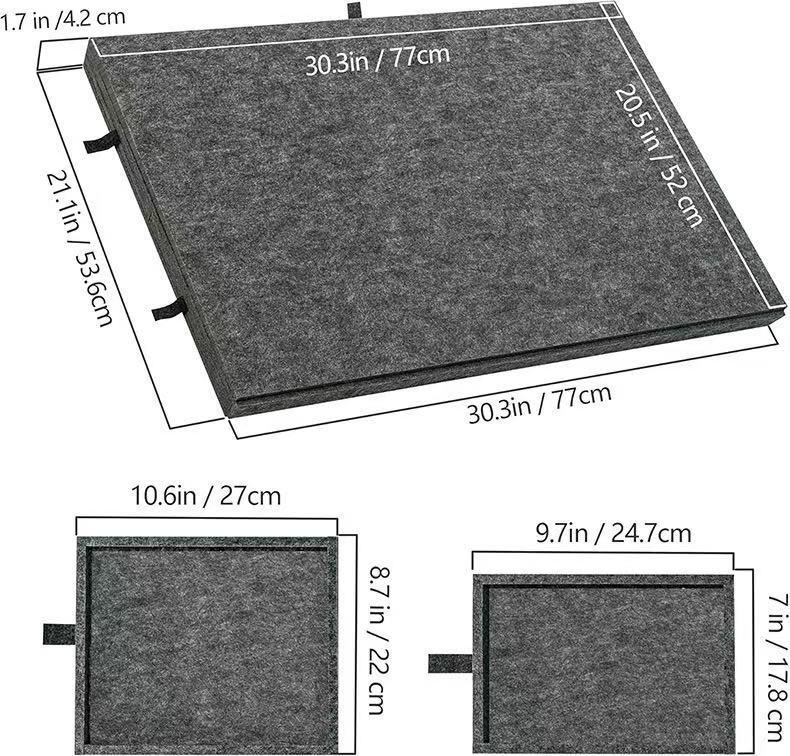 Foldable Children's Puzzle Board with Stand, Lid, and 6 Drawers