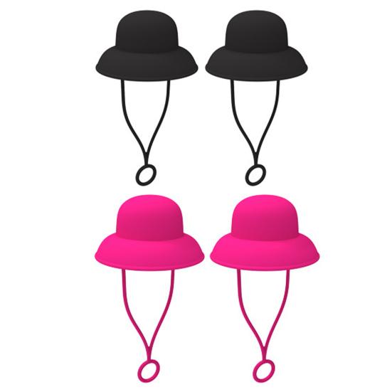 1/4 st Cowboyöverdrag Hatt Halm Livsmedelsgodkänd Silikon Halmtoppar Universell Storlek Rolig