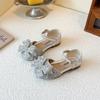 2026 Spring Summer Bowknot Rhinestone Baotou Sandals - Korean Style Little Girl Crystal Princess Shoes
