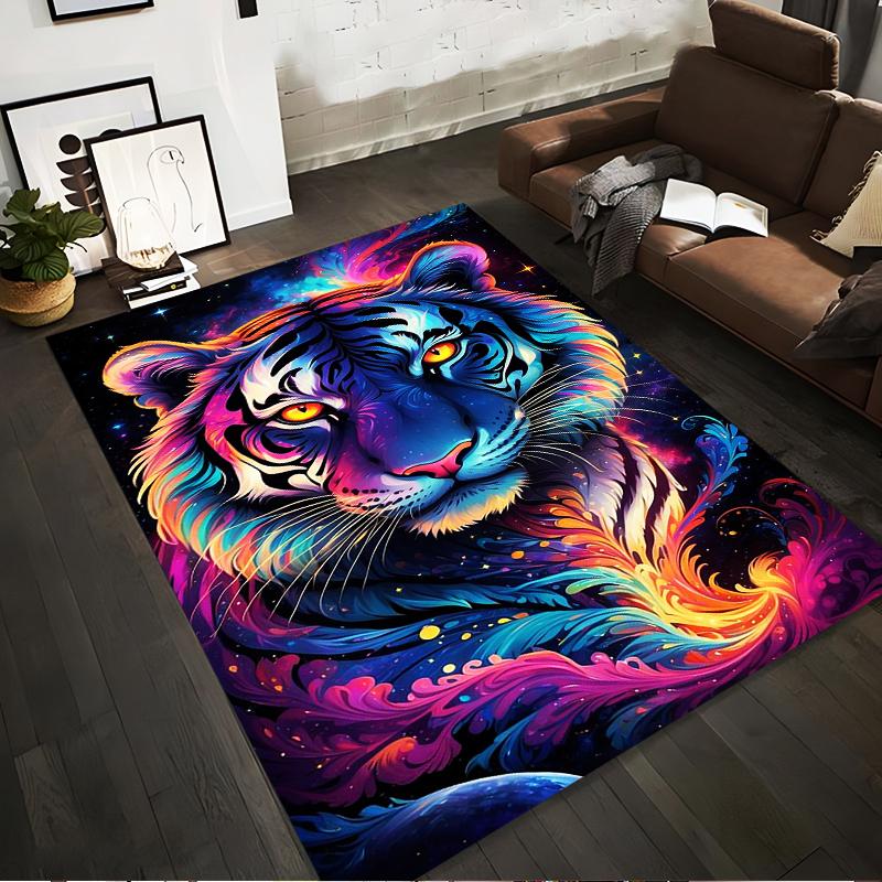 

Colorful Tiger Galaxy Pattern Carpet for Living Room and Bedroom Decor Suitable for use as an anti-slip for living room bedroom sofas 40x60cm( 15x23in )