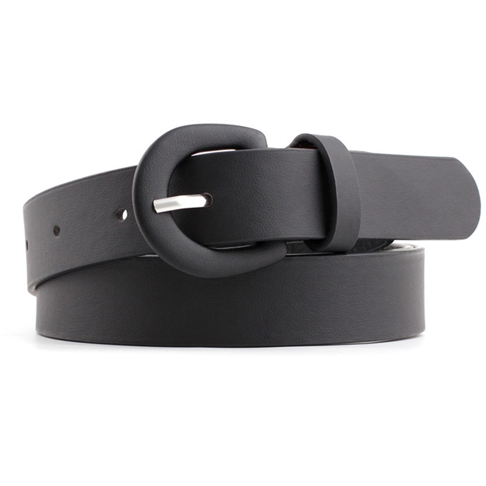 

Легкий роскошный женский тонкий ремень, эластичный винтажный тонкий ремень из искусственной кожи, универсальный регулируемый женский пояс с уплотнением для пальто чёрный