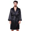 Men's Lightweight Summer Silk Yukata Bathrobe - Plus Size, Long-Sleeve Pajamas