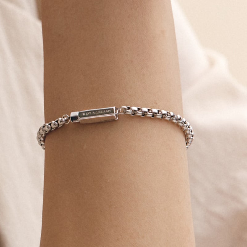 Hyeres-lor H Edition (W) Round Box Chain Bracelet HL6B46633WS