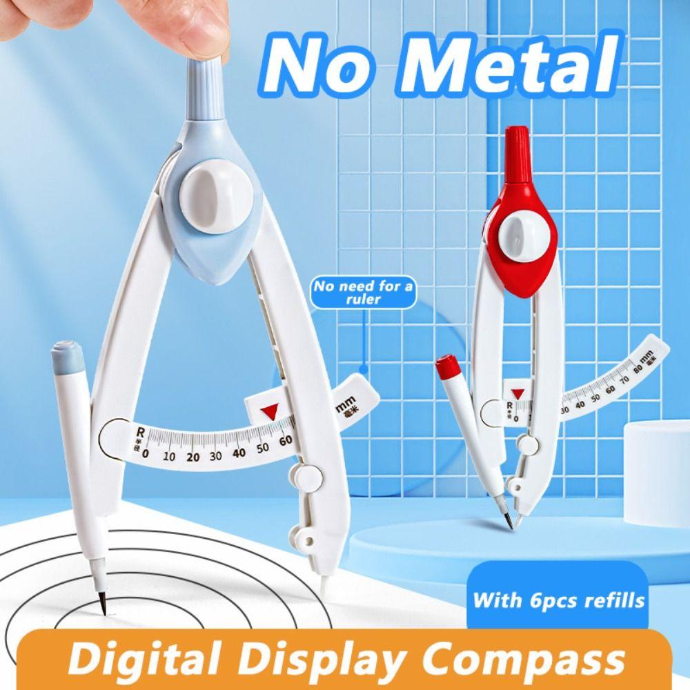 With Scale Digital Display Compass 1-13cm Diameter Drawing Circles Tool  Students Use
