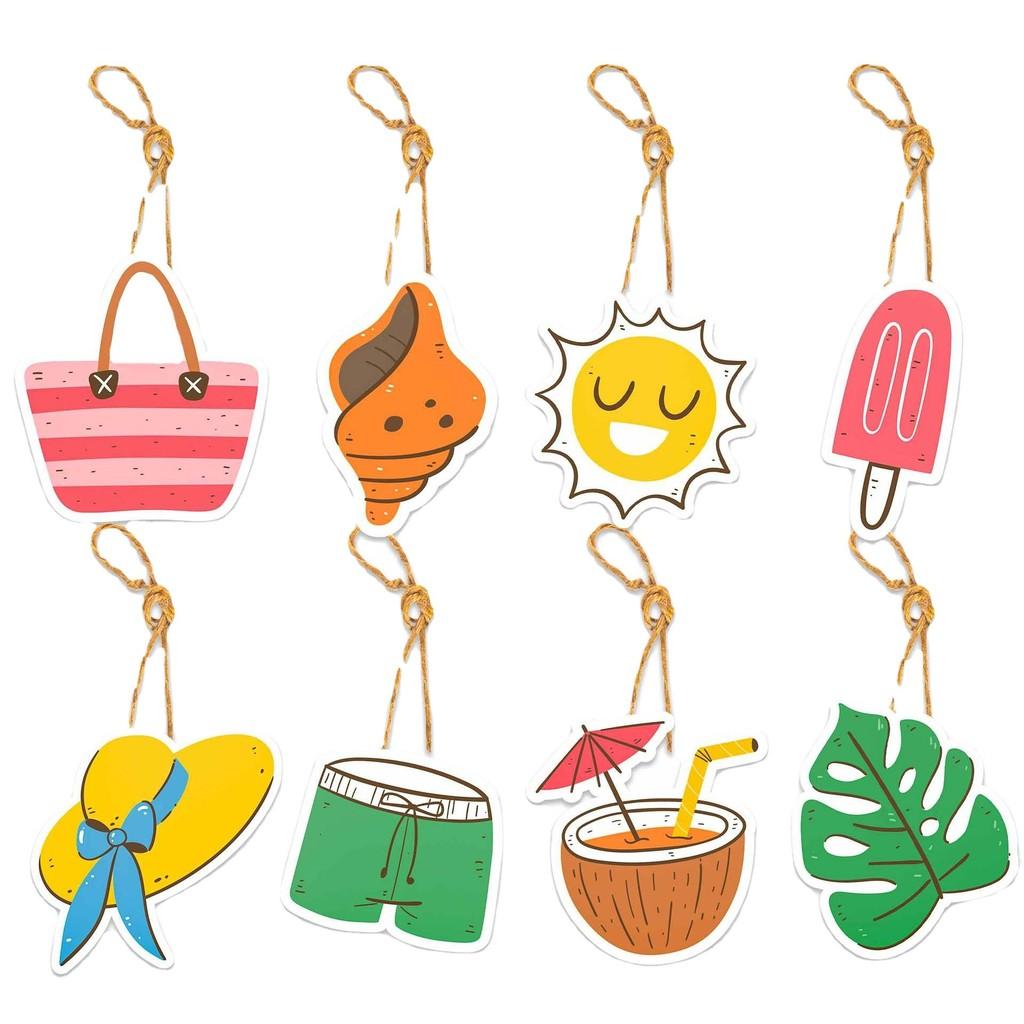 Summer Beach Party Venue Paper Hanging Decorations For Events Prop Birthday