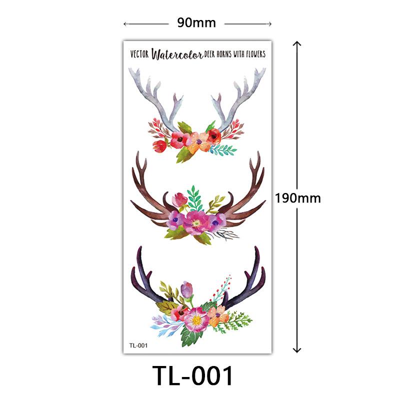 Blumen Tattoo Aufkleber, Farbige Skizzen Tattoo Aufkleber, Englische Buchstaben, Hochzeitsfotografie Tattoo