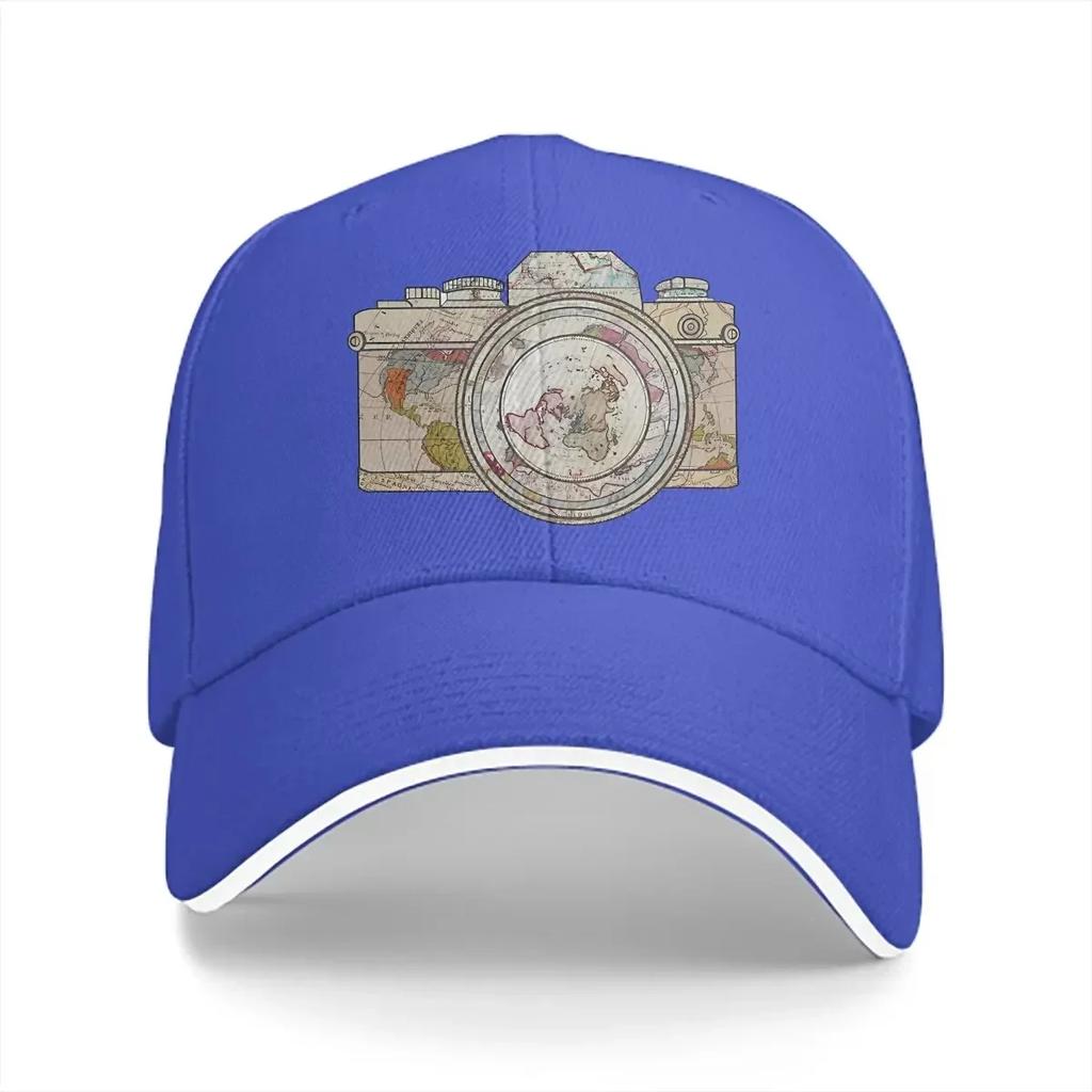 Summer Cap Sun Visor Wanderlust Travel The Globe Hip Hop Caps Photographer Camera Patent Cowboy Hat Peaked Hats