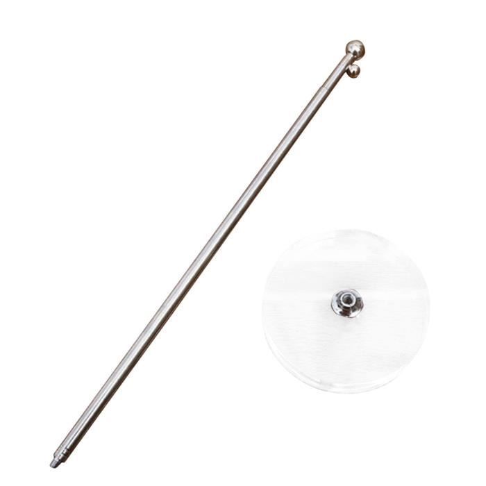 Mini Mât Télescopique Pour Drapeau De Table De Bureau Couleur Argent