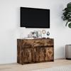 Vidaxl Szafka Tv Z Led, Przydymiony Dąb, 91X34X61 Cm