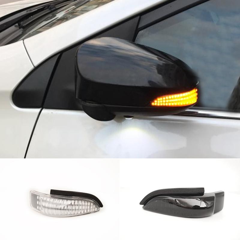 2Pcs Amber Sequential Blinker Side Mirror Indicator Turn Signal Light For Toyota CAMRY COROLLA YARIS VENZA Car Styling