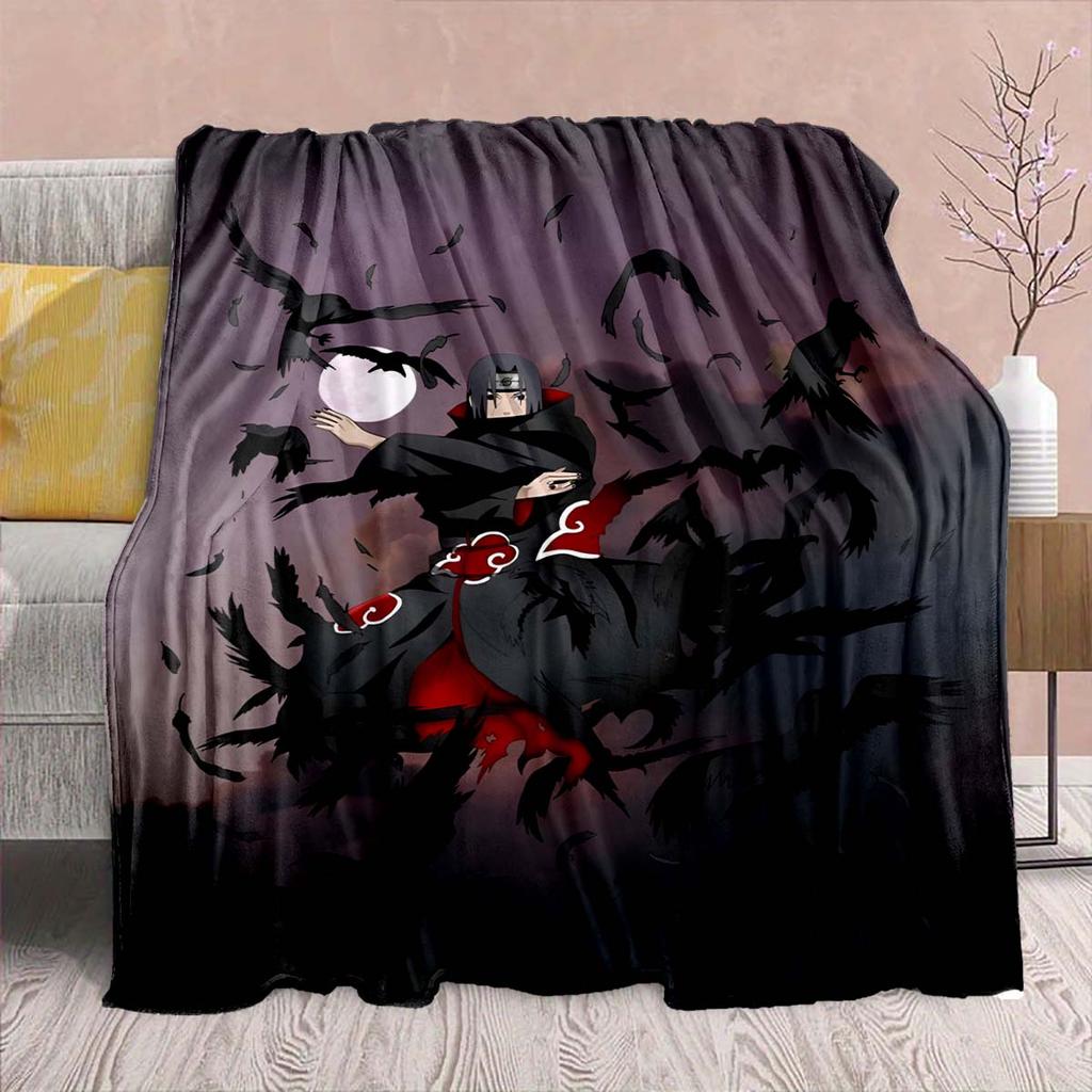 Naruto Anime Flannel Blanket - Soft Warm Perfect for Sofa, Bedding Camping Travel Office Home Decor -QJY