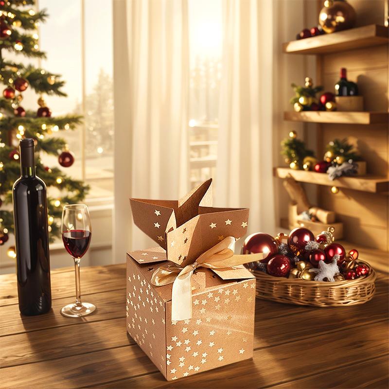 2PC/3PC/4PC Christmas Gift Box Set New Year Bronzing Pillow Box Graduation Ceremony Paper Christmas