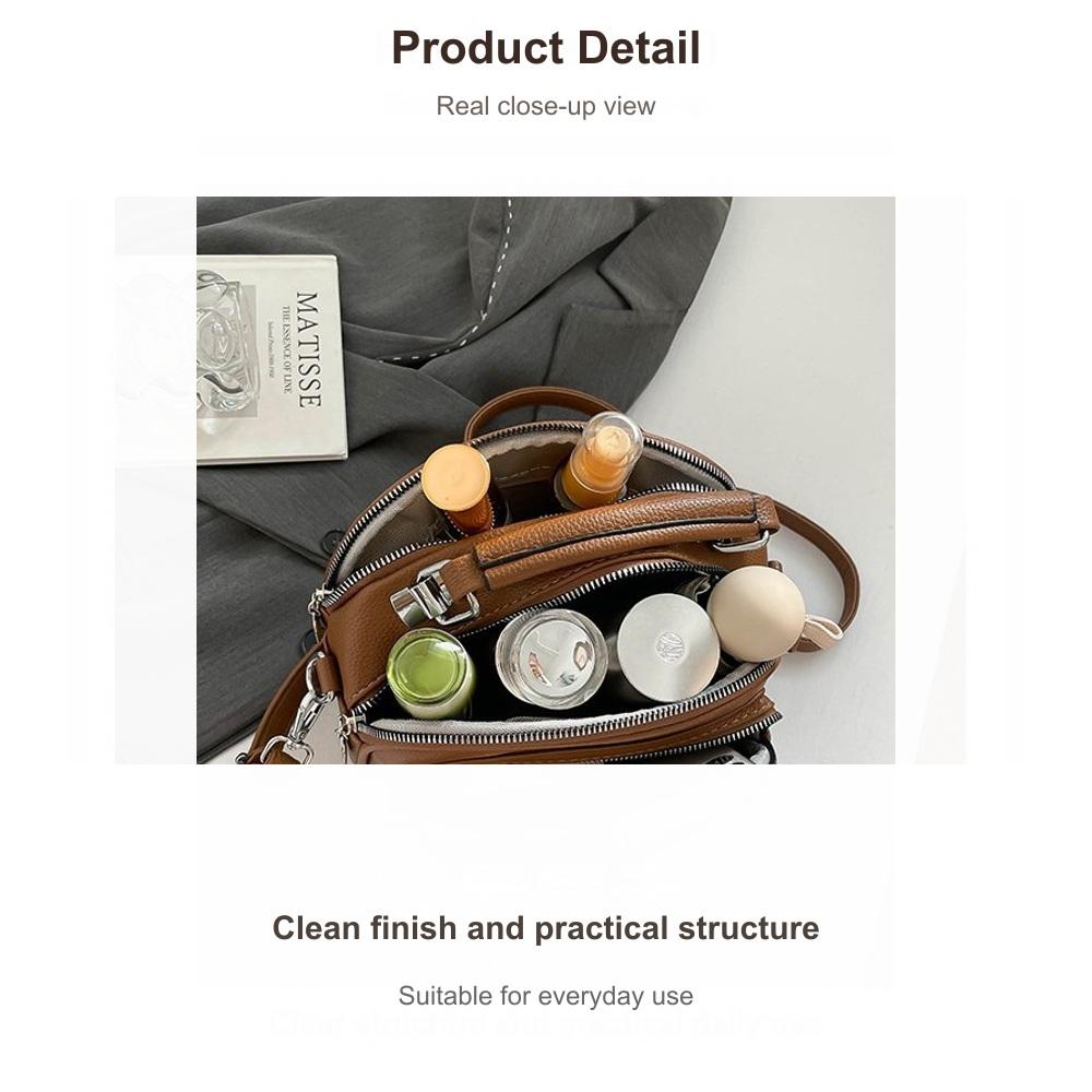 Women's Small PU Leather Crossbody Camera Bag Casual Shoulder Purse