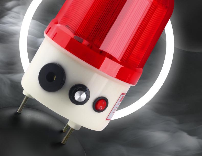 LTE-1102J Rotating LED Flashing Light & High-Volume Alarm, 24V/220V/380V