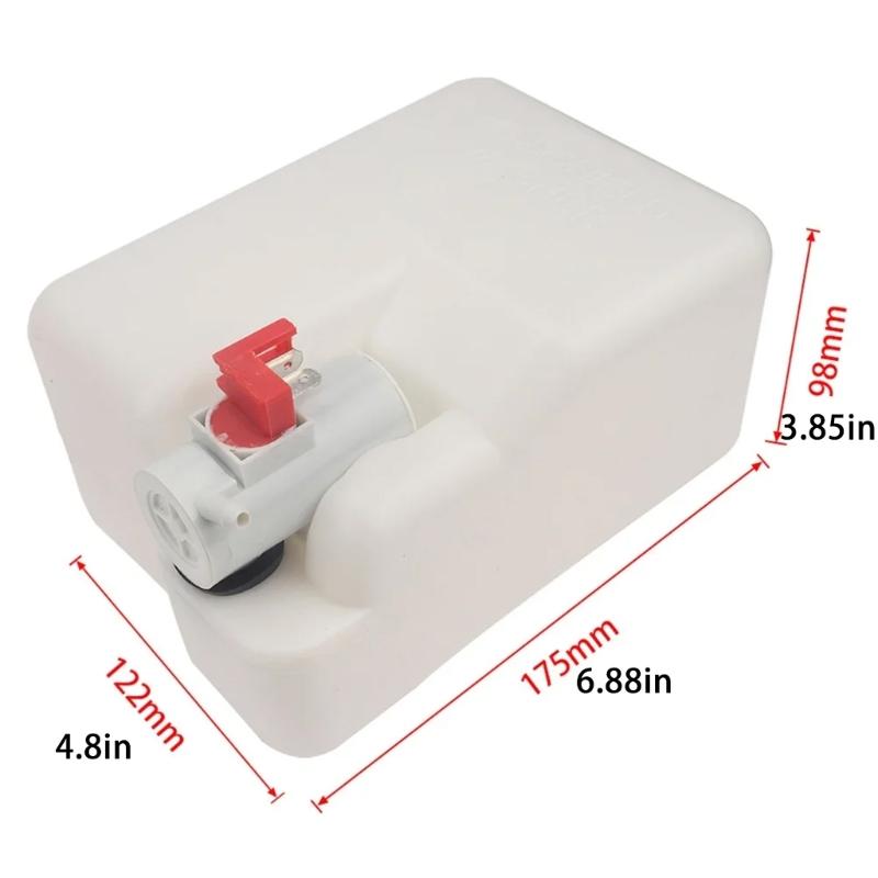 High Efficiency 1.5L 12V Universal Windshield Washer Reservoir Pump Kit Suitable for Most Vehicles Plastic Metal Design