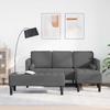 2 Piece Sofa Set with Cushions Dark Gray Polyester