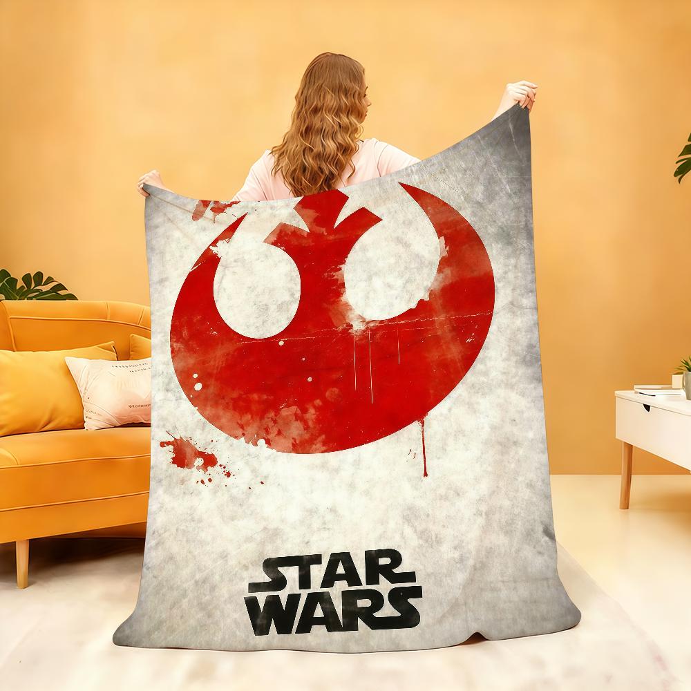 Classic S-Star W-Wars Logo Blanket Soft Throw Blanket for Home Bedroom Bed Sofa Picnic Travel Office Rest Cover Blanket Gift