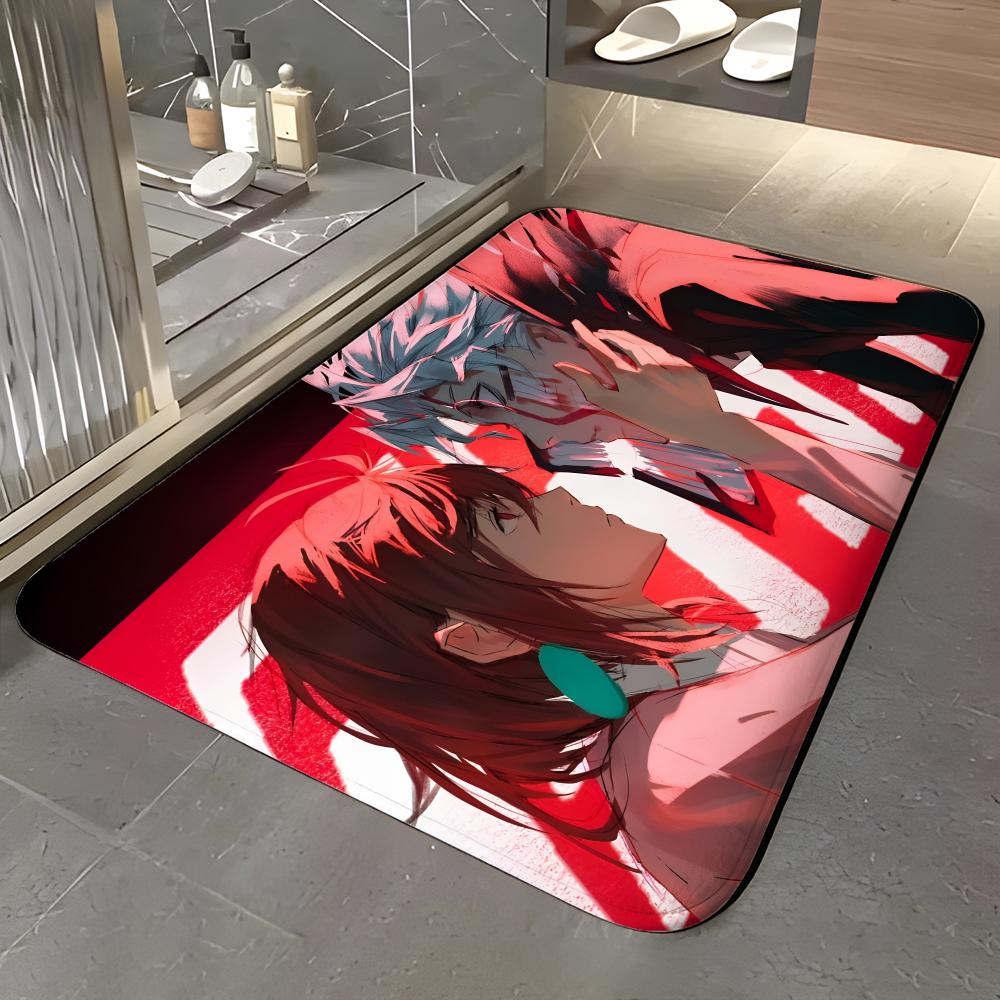 Manga D-Dandadan Fußmatte Weiche Flanell Eingangstür-Matte Rutschfest Saugfähig Badezimmer Schlafzimmer Bodenläufer