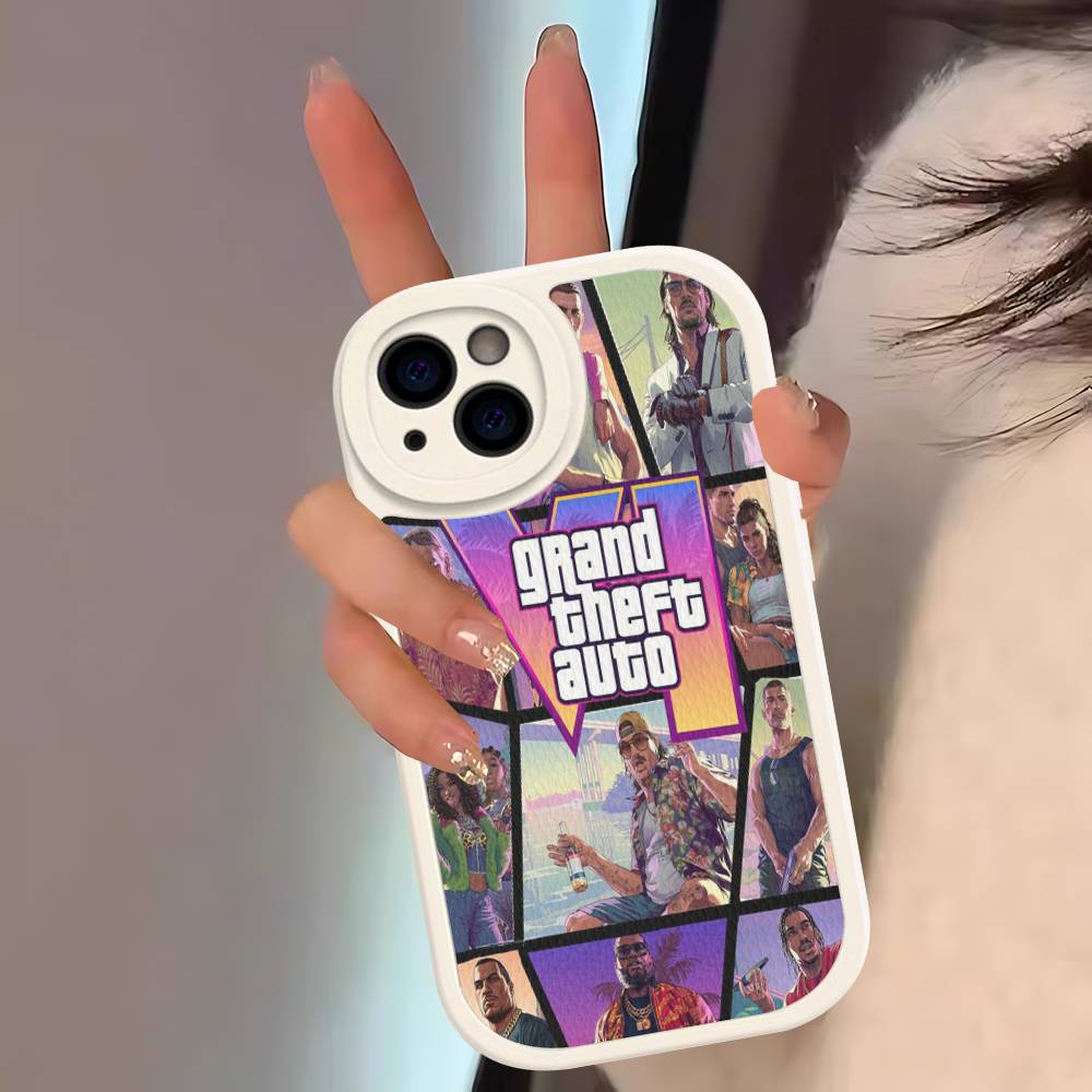 D-Decor T-Theft A-Auto G-GTA Joc Video Carcasă Telefon Piele Dură Pentru IPhone 14 13 16 Mini 15 14 11 12 Pro Max Plus Fundas