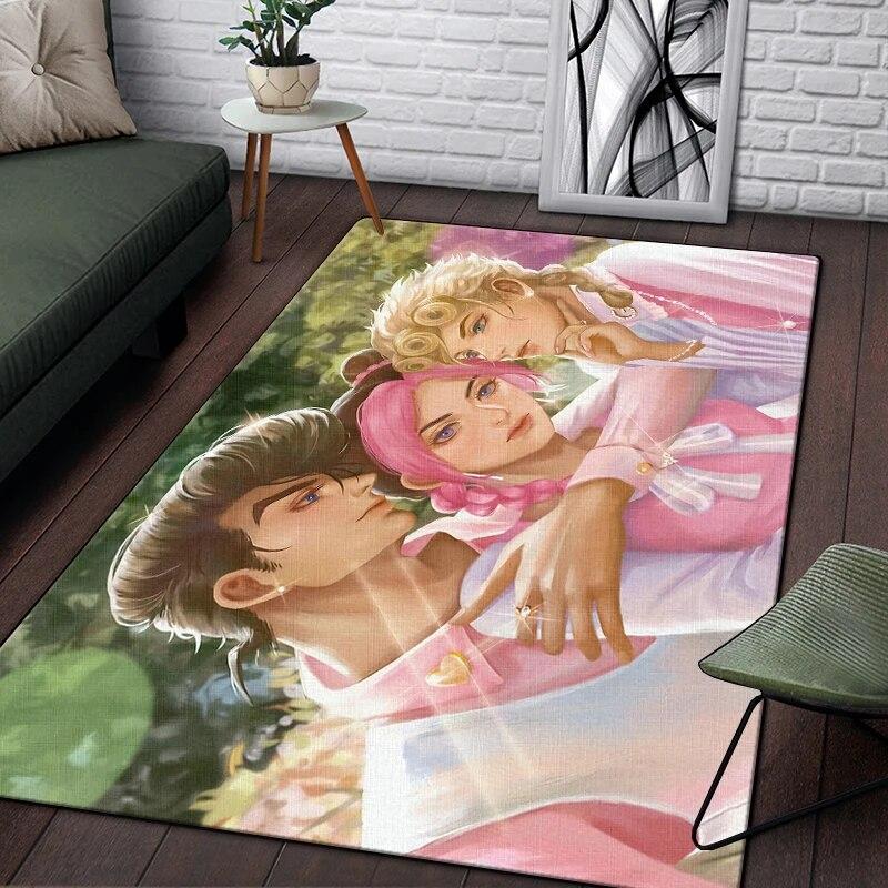 Jojo Anime Beautiful Painting Carpet for Living Room Large Area Rug Black Soft Carpet Home Decoration Mats Boho Rugs Picnic