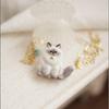 18K Gold Plated Cat Pendant Necklace Metal Chain Animal Pendant Choker  Sweater Shirt Accessories