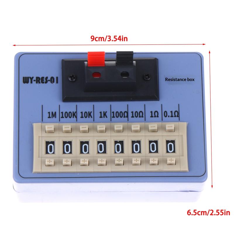

Resistance Box WY RES 01 Programmable Pocket Dial Adjustable for School Science Lab and Teaching Use синій