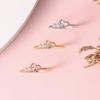 Dainty Ring For Women Jewellry Simple Cute Love Heart CZ Rose Gold Wedding Bride Gift Jewelry R210