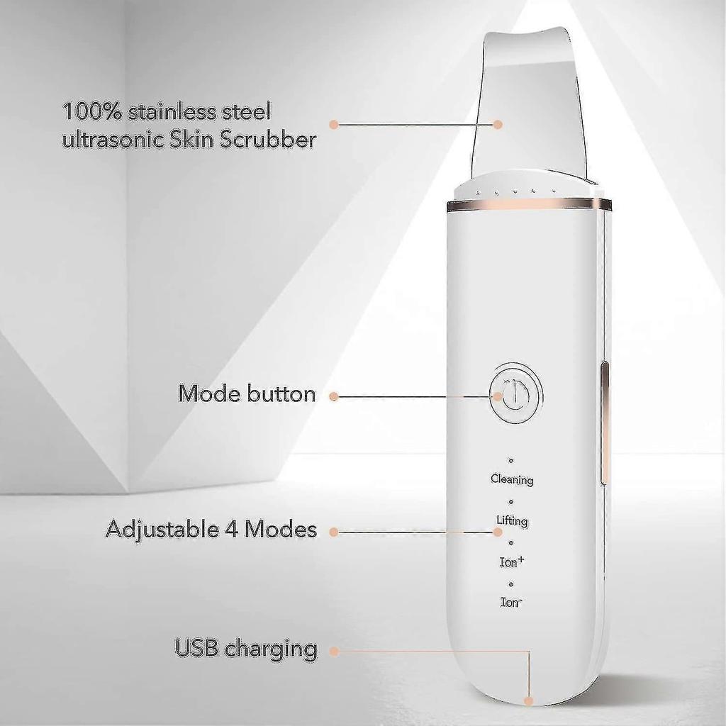 Skin Scrubber Face Skin Spatula Blackhead Remover Pore Cleaner Face Beauty Lifting Tool Comedones Extractor With 4 Modes, Facial Scrubber Spatula For