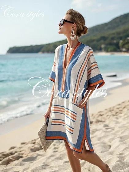 Y vacation bikini blouse sunscreen printed beach skirt European and American new models