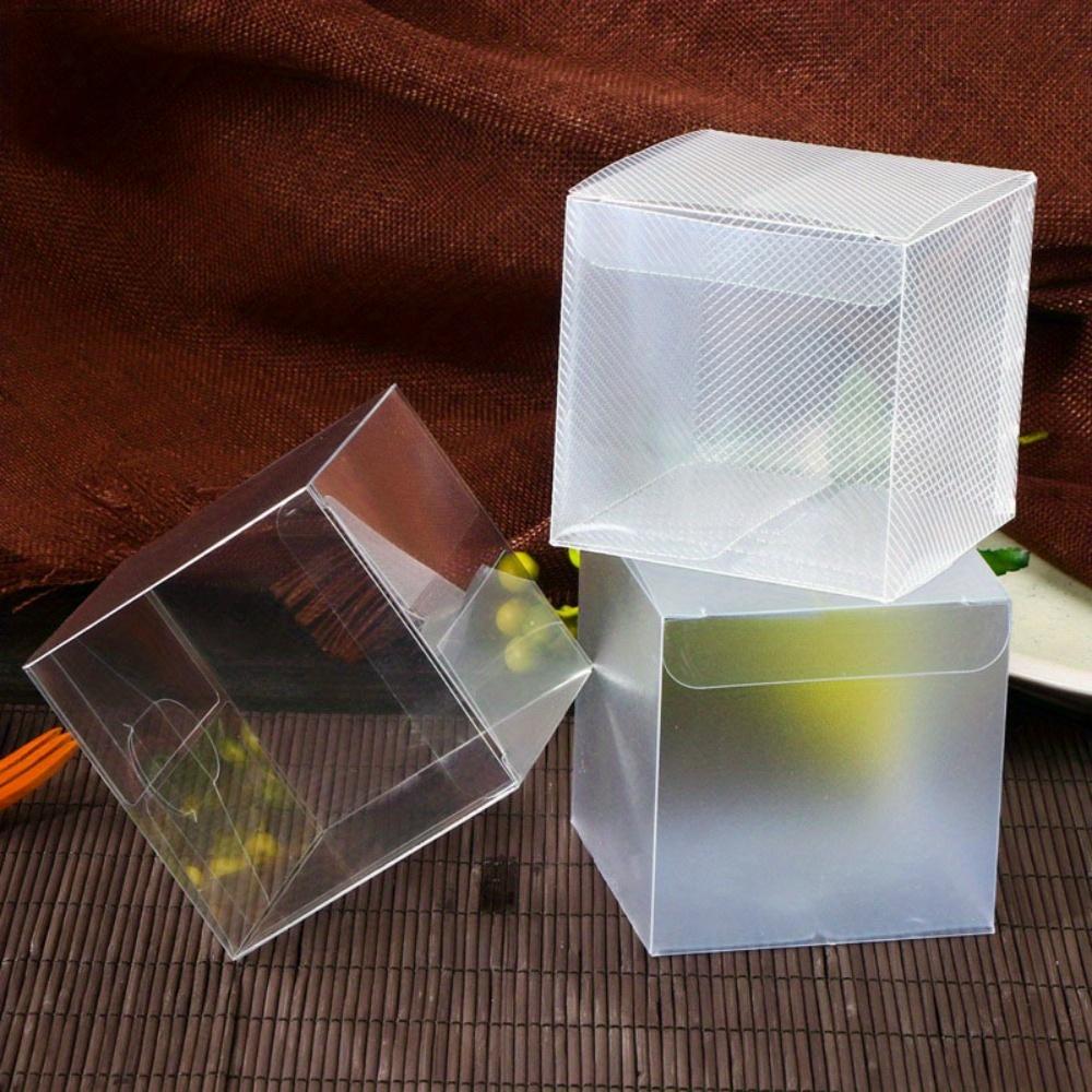 25pcs Plastic Frosted Gift Box Party Favor Boxes Treat Boxes Square Packaging Box Gift Wrap Box