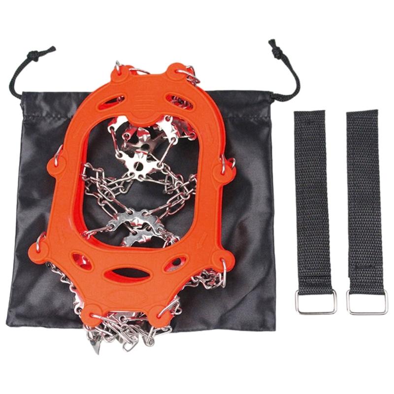 Stainless Steels Ice Spikes Ice Cleats Crampons, 23 Spikes Shoe Ice Snow Grips