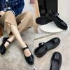 Coarse Heel Shoes Medium Heel Hepburn Shoes Mary Jane Shoes Women's Retro Small Leather Shoes Uniform Shoes Single Shoes Shoes Shoes