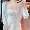 Women's Mesh Sheer Sun Jacket Long Sleeve Button Down Sun Shirts UV