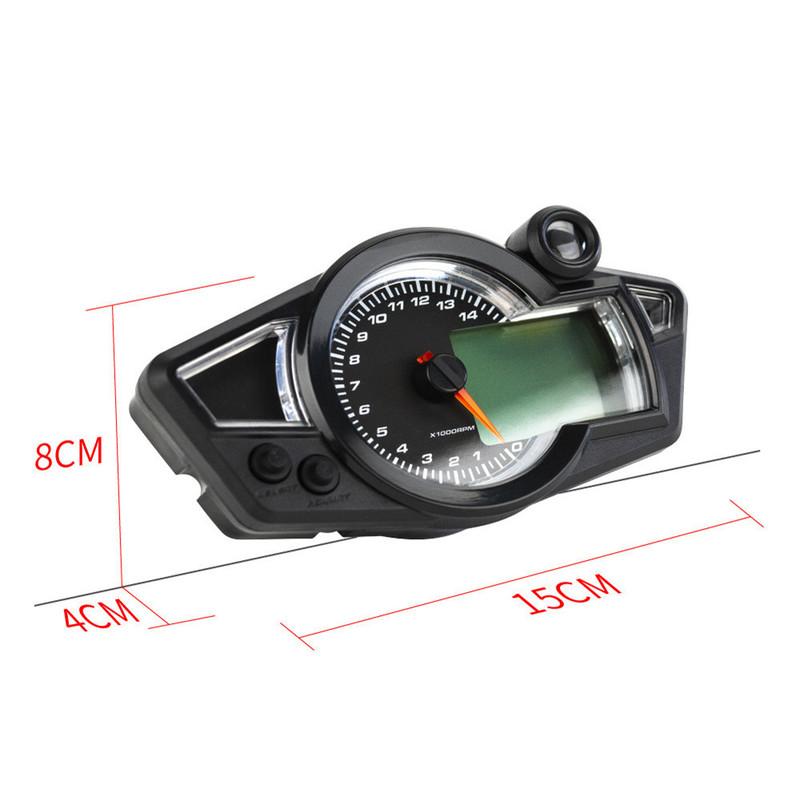 Universal LCD Digital Motorcycle Odometer Speedometer Meter Instrument Adjustable MAX 199KM/H 14000 RPM For 2,4 Cylinder