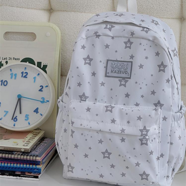 Schoolbag New Student Backpack Versatile Cute Star Backpack Girl College Student High Value Large Capacity Schoolbag