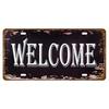 Toile Smile Welcome WIFI License Plate Store Wall Decor Restrooms Tin Sign Vintage Road Guide Metal Sign Plaques Poster