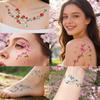 Frühling Sommer Blumen Temporäres Tattoo Aufkleber Wasserdicht Kirschblüten Rosen Tattoo Aufkleber Für Frauen Fake Tattoo Aufkleber