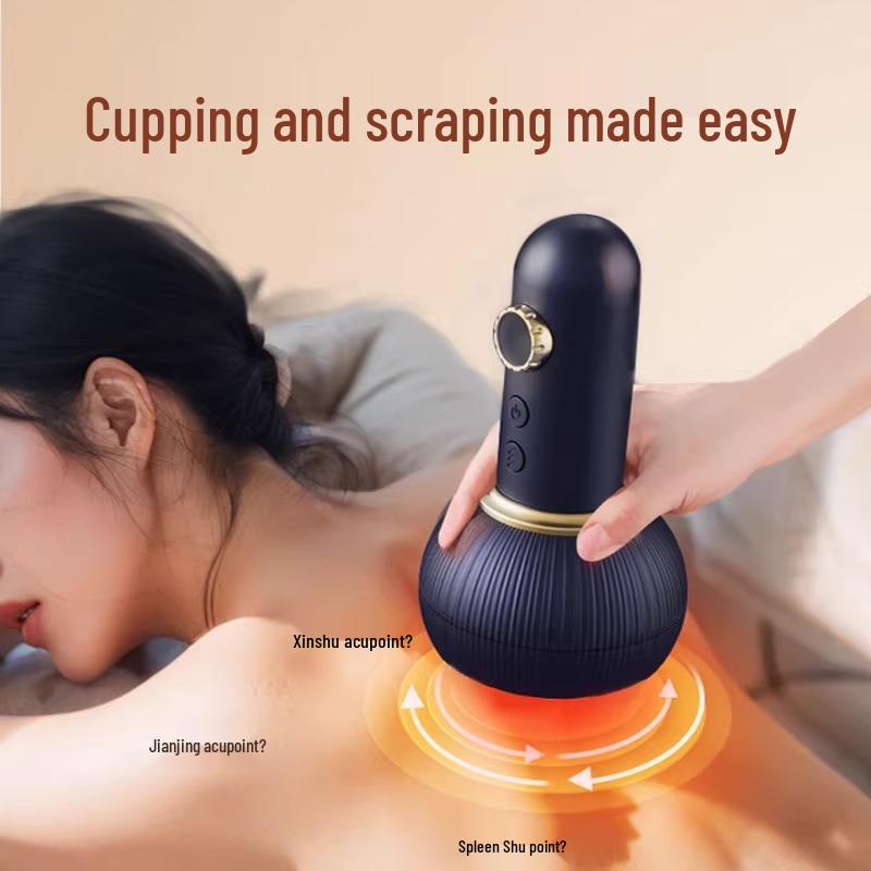 Electric Intelligent Cupping and Scraping Massager for Body Meridian Therapy