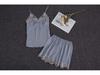 Yao Ting Satin Chiffon Five-Piece Pajama Set: Ice Silk, Casual, Sexy, with Chest Pads for Spring/Summer
