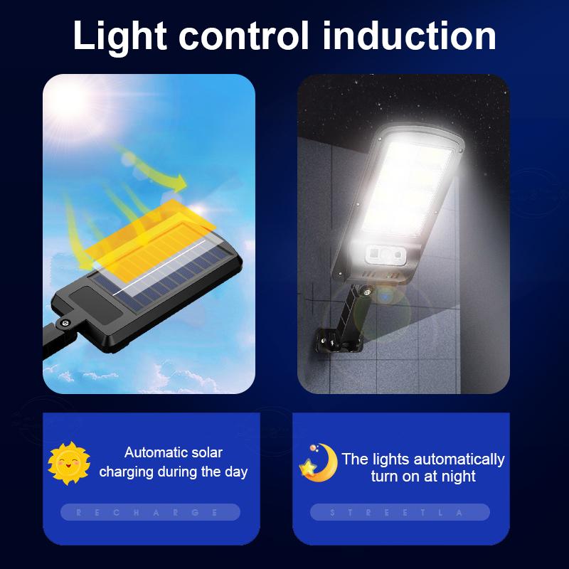 Powerful Solar Lamp Outdoor Lights Smart Sensor Lantern Solar Wall Light Waterproof Sunlight Remote Control Solar Light