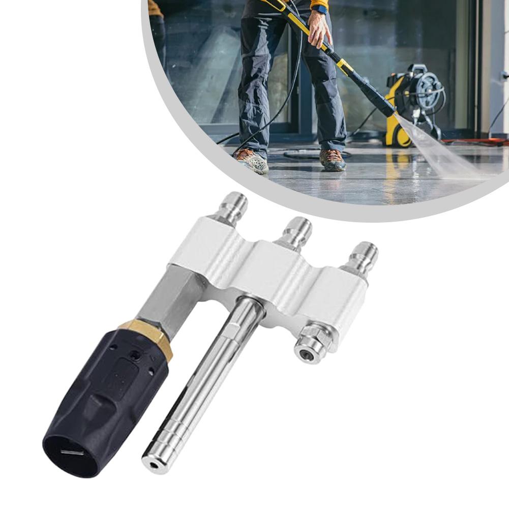 3-in-1 Stainless Steel Pressure Washer Nozzle With 1/4'' Quick Connector  3-7 GPM Pressure Washer Nozzle For Washing Roof Car