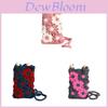 Urban Minimalist Soft Crossbody Bag With Floral Cutout Design For Daily Use
